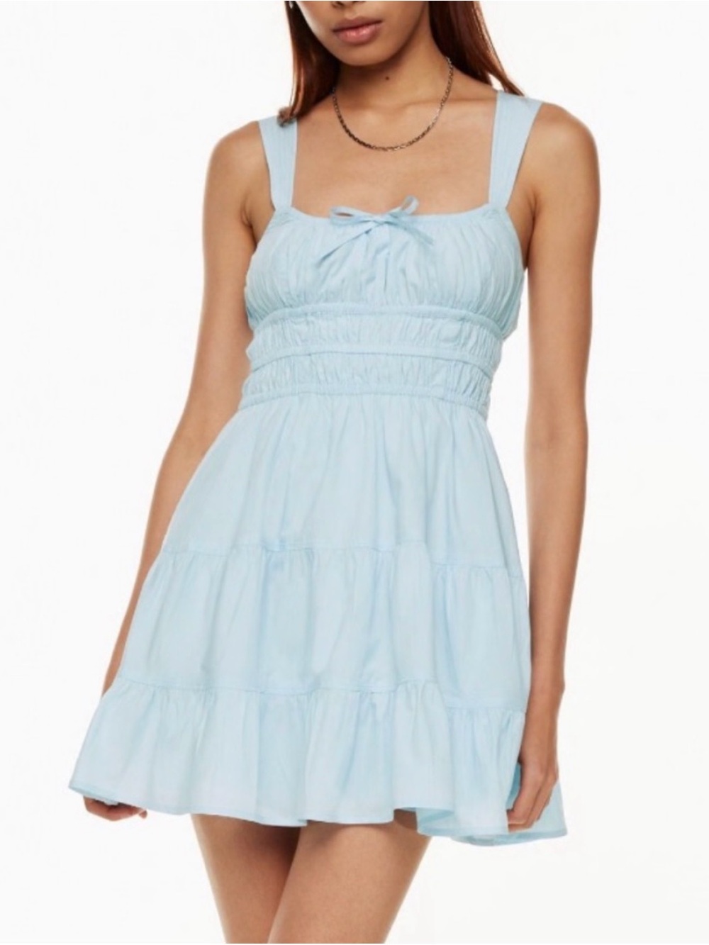 Aritzia Sunday Best Martine Coastal Brunch Blue Sundress Large